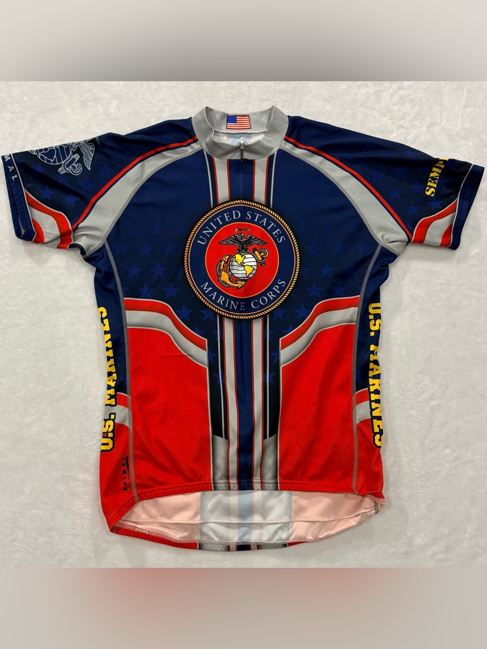 Primal United States Marine Corps 1/4 Zip Cycling Jersey Men's Size XL